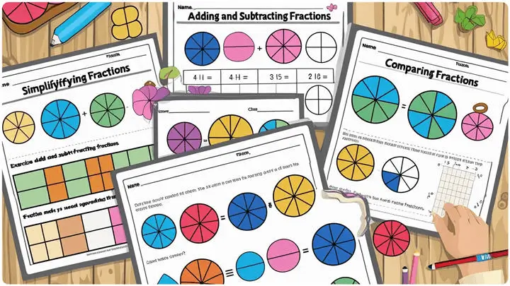 fraction worksheets